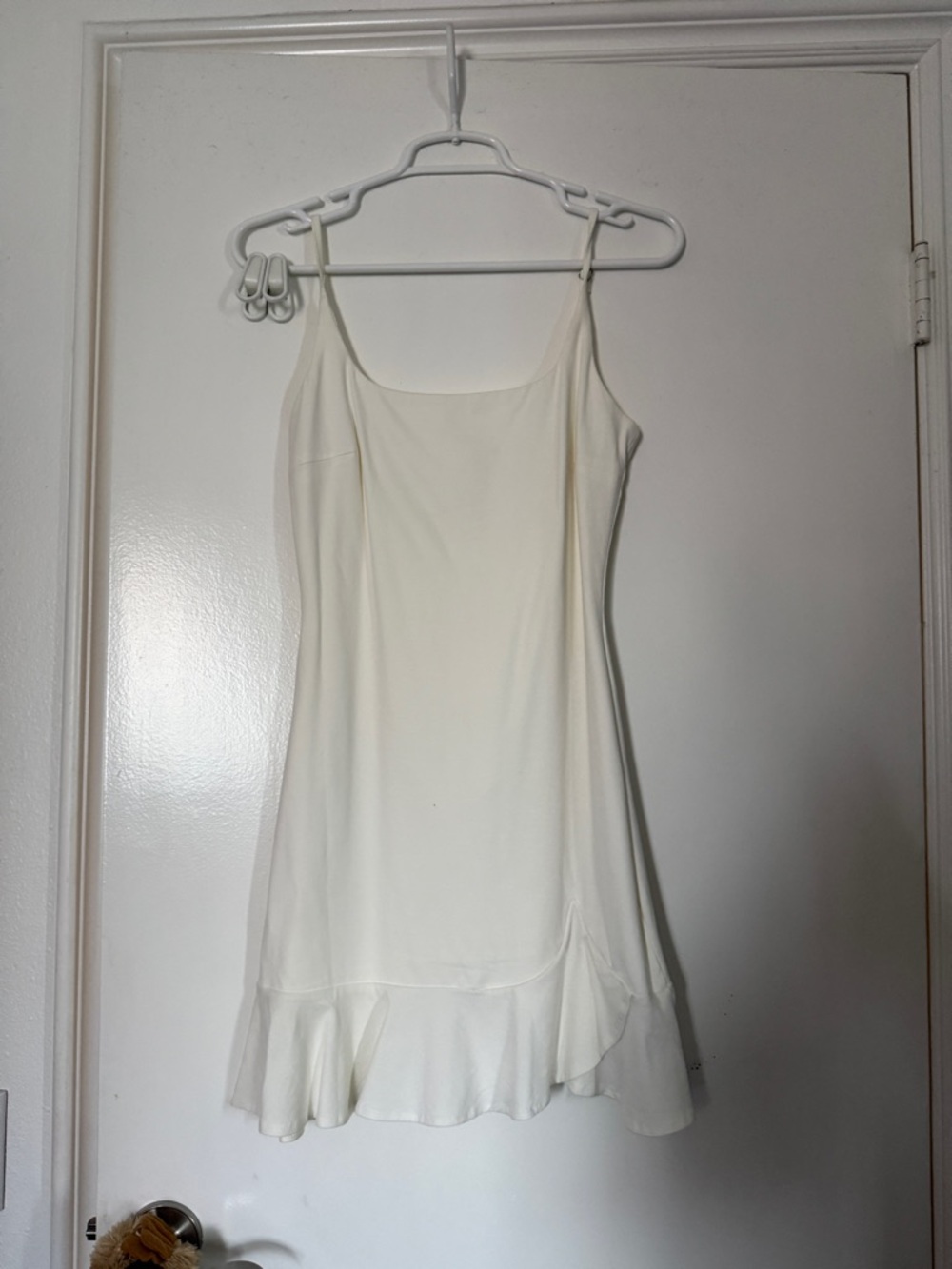Princess Polly Cream Asymmetrical Ruffle Slip Dress